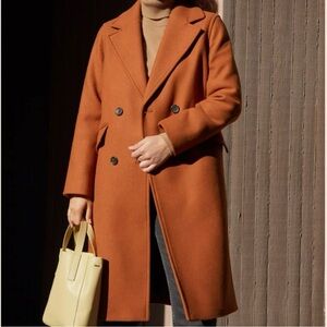 Everlane Italian ReWool Overcoat Size 4 NWOT